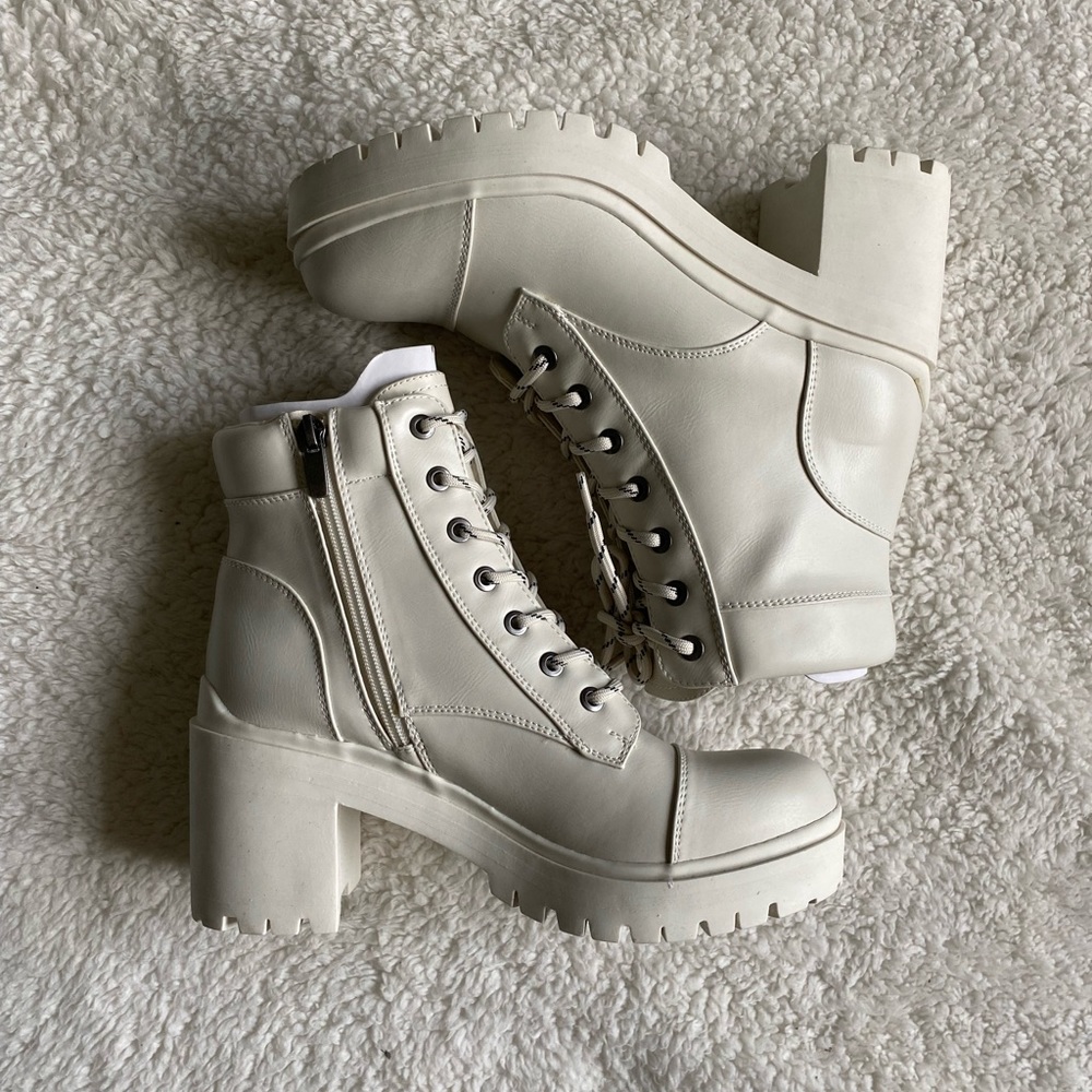 Nine West Quenton Heeled Combat Boots